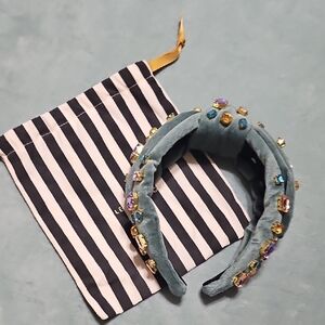 Lele Sadoughi Blue Embellished Headband